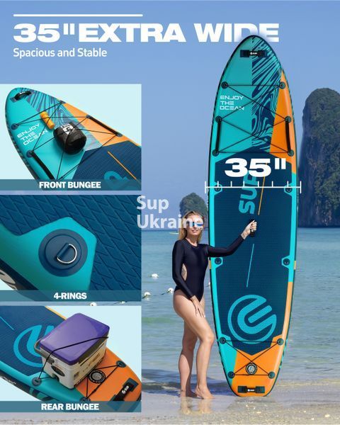 Надувна SUP дошка E-SUP Aruba (Для новачків) &mdash; Cтійкій Сап Борд es01 фото