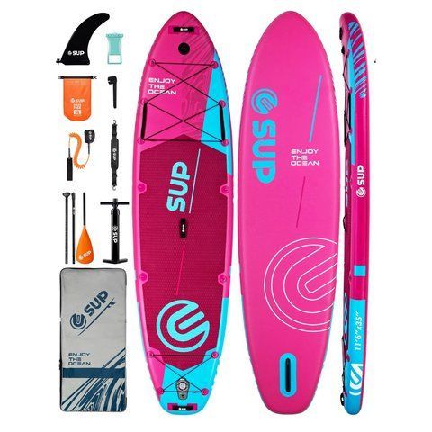 Надувна SUP дошка E-SUP Pink (Для новачків) &mdash; Cтійкій Сап Борд es01 фото
